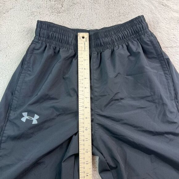 Under Armour Womens Small Windbreaker Track Pants Loose Fit Mesh Lined Ankle Zip - Picture 10 of 10